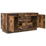 vidaXL Comodă TV cu lumini LED, stejar fumuriu, 100x41x50 cm