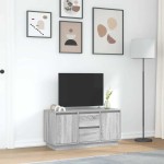 vidaXL Comodă TV cu lumini LED, gri sonoma, 100x41x50 cm vidaXL Comodă TV cu lumini LED, gri sonoma, 100x41x50 cm