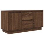 vidaXL Comodă TV cu lumini LED, stejar maro, 100x41x50 cm