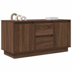 vidaXL Comodă TV cu lumini LED, stejar maro, 100x41x50 cm