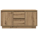 vidaXL Comodă TV cu lumini LED, stejar artizanal, 100x41x50 cm