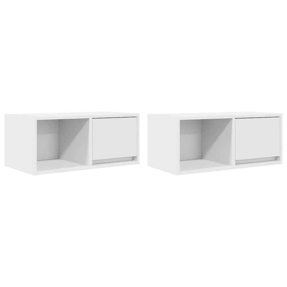 vidaXL Dulapuri TV 2 buc Alb 60x31x25,5 cm Lemn prelucrat
