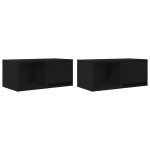 vidaXL Dulapuri TV 2 buc stejar negru 60x31x25,5 cm lemn prelucrat