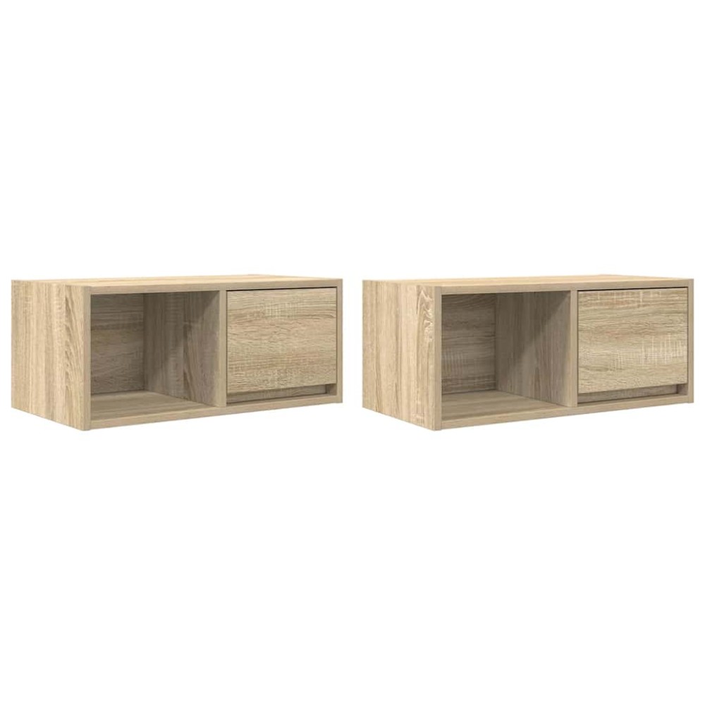 vidaXL Dulapuri TV 2 buc Stejar Sonoma 60x31x25,5 cm Lemn prelucrat