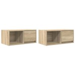 vidaXL Dulapuri TV 2 buc Stejar Sonoma 60x31x25,5 cm Lemn prelucrat