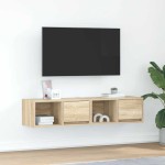 vidaXL Dulapuri TV 2 buc Stejar Sonoma 60x31x25,5 cm Lemn prelucrat