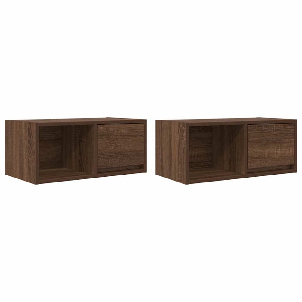 vidaXL Dulapuri TV 2 buc Stejar maro 60x31x25,5 cm Lemn prelucrat