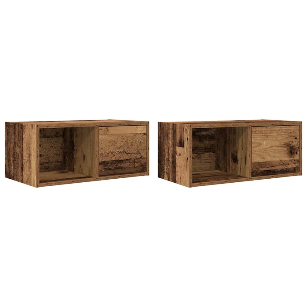 vidaXL Dulapuri TV 2 buc Lemn vechi 60x31x25,5 cm Lemn prelucrat