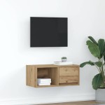 vidaXL Dulap TV Artisan Stejar 60x31x25,5 cm Lemn prelucrat