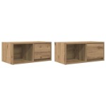 vidaXL Dulapuri TV 2 buc Stejar Artisan 60x31x25,5 cm Lemn prelucrat