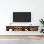 vidaXL Dulapuri TV 2 buc Stejar afumat 80x31x25,5 cm Lemn prelucrat
