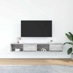 vidaXL Dulapuri TV 2 buc Gri Sonoma 80x31x25,5 cm Lemn prelucrat