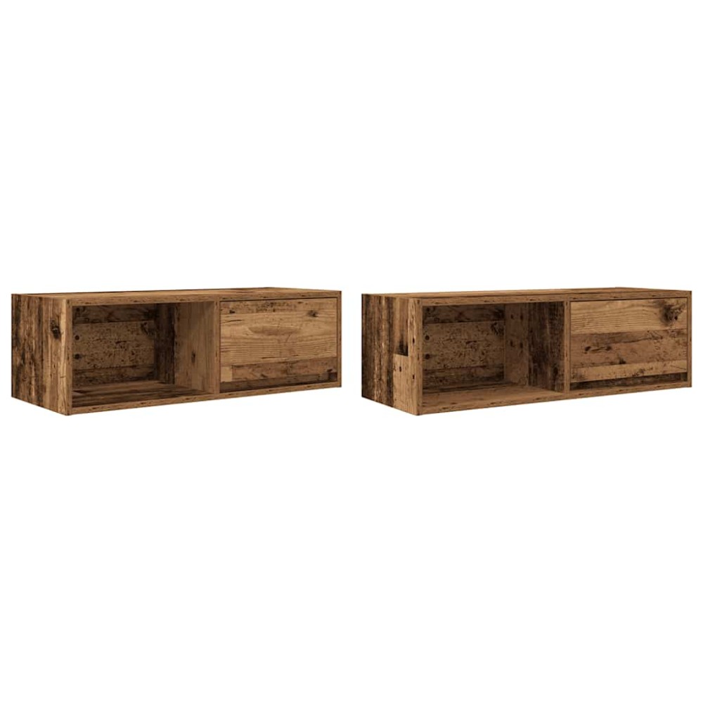 vidaXL Dulapuri TV 2 buc Lemn vechi 80x31x25,5 cm Lemn prelucrat