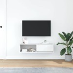 vidaXL Dulap TV alb 100x31x25,5 cm lemn prelucrat