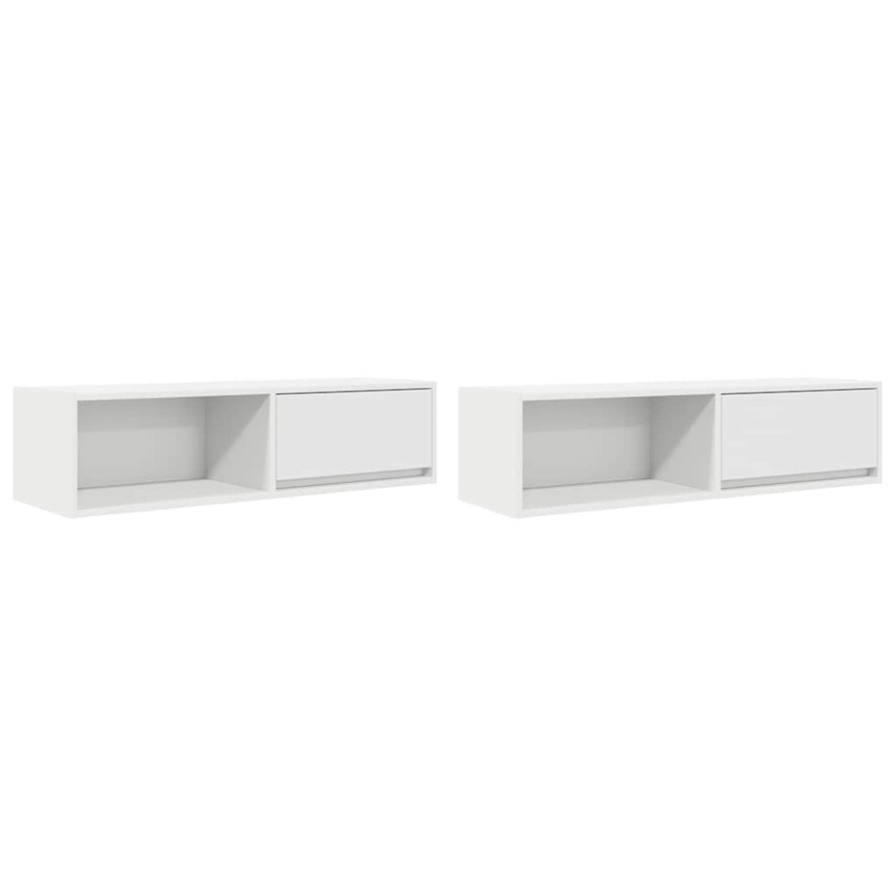 vidaXL Dulapuri TV 2 buc Alb 100x31x25,5 cm Lemn prelucrat