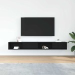 vidaXL Dulapuri TV 2 buc Stejar negru 100x31x25,5 cm Lemn prelucrat