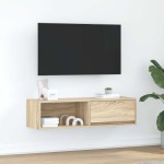 vidaXL Comodă TV, stejar sonoma, 100x31x25,5 cm, lemn prelucrat vidaXL Comodă TV, stejar sonoma, 100x31x25,5 cm, lemn prelucrat
