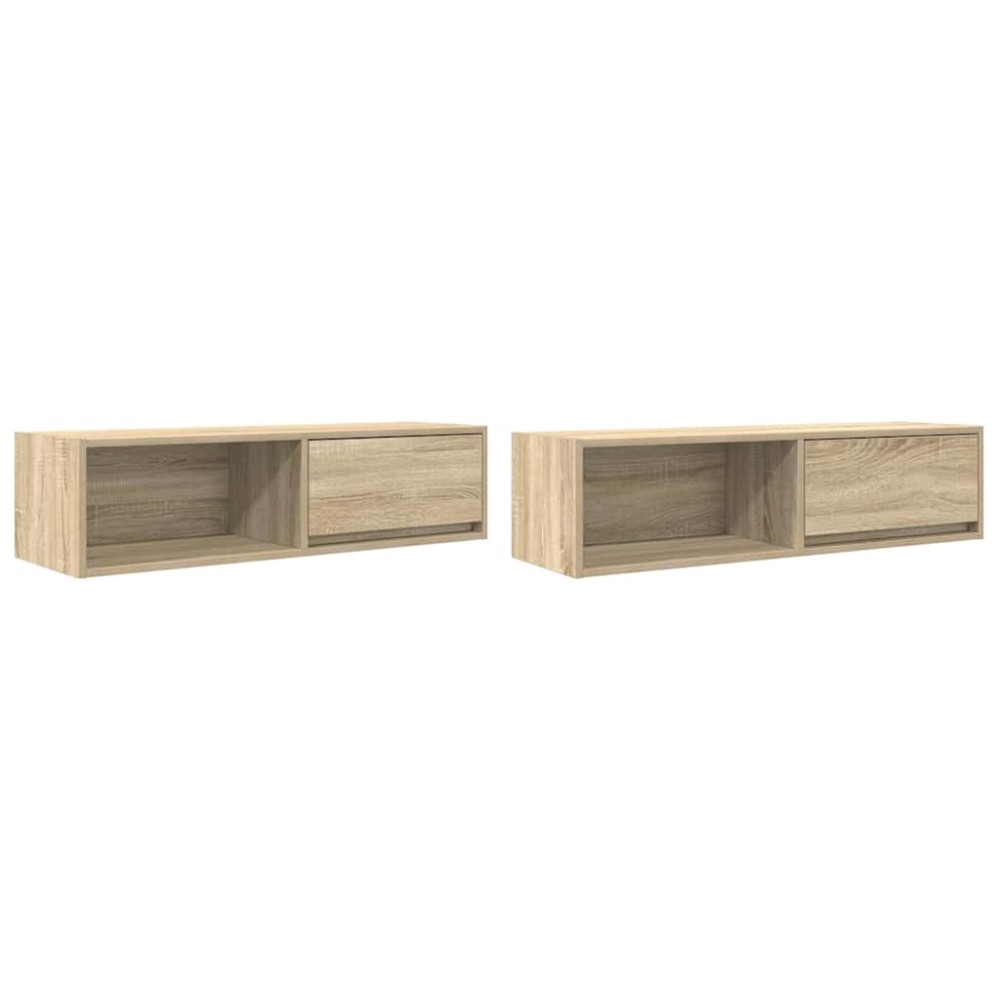 vidaXL Dulapuri TV 2 buc Stejar Sonoma 100x31x25,5 cm Lemn prelucrat