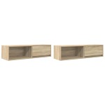 vidaXL Dulapuri TV 2 buc Stejar Sonoma 100x31x25,5 cm Lemn prelucrat