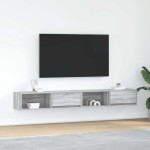 vidaXL Dulapuri TV 2 buc Gri Sonoma 100x31x25,5 cm Lemn prelucrat vidaXL Dulapuri TV 2 buc Gri Sonoma 100x31x25,5 cm Lemn prelucrat