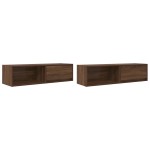vidaXL Dulapuri TV 2 buc Stejar maro 100x31x25,5 cm Lemn prelucrat