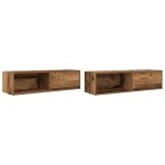 vidaXL Dulapuri TV 2 buc Lemn vechi 100x31x25,5 cm Lemn prelucrat vidaXL Dulapuri TV 2 buc Lemn vechi 100x31x25,5 cm Lemn prelucrat