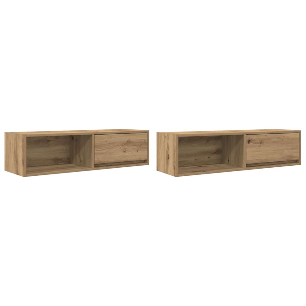 vidaXL Dulapuri TV 2 buc Stejar Artisan 100x31x25,5 cm Lemn prelucrat