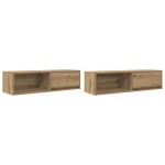vidaXL Dulapuri TV 2 buc Stejar Artisan 100x31x25,5 cm Lemn prelucrat