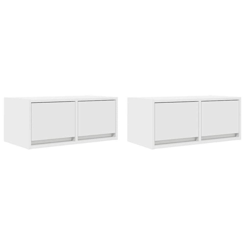 vidaXL Dulapuri TV 2 buc Alb 60x31x25,5 cm Lemn prelucrat