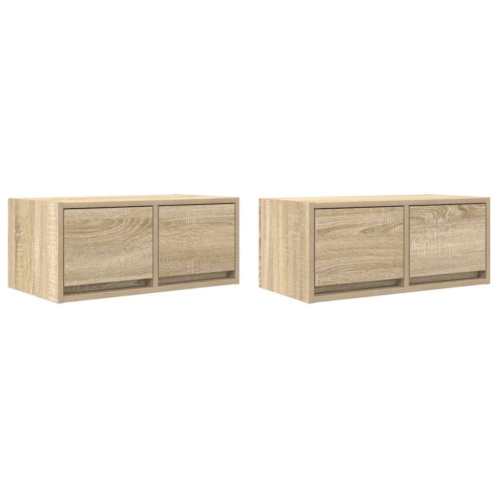 vidaXL Dulapuri TV 2 buc Stejar Sonoma 60x31x25,5 cm Lemn prelucrat