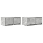 vidaXL Dulapuri TV 2 buc Beton Gri 60x31x25,5 cm Lemn prelucrat vidaXL Dulapuri TV 2 buc Beton Gri 60x31x25,5 cm Lemn prelucrat