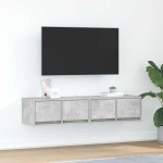 vidaXL Dulapuri TV 2 buc Beton Gri 60x31x25,5 cm Lemn prelucrat vidaXL Dulapuri TV 2 buc Beton Gri 60x31x25,5 cm Lemn prelucrat