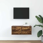 vidaXL Dulap TV stejar afumat 60x31x25,5 cm din lemn de prelucrare