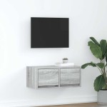 vidaXL Dulap TV Gri Sonoma 60x31x25,5 cm lemn prelucrat