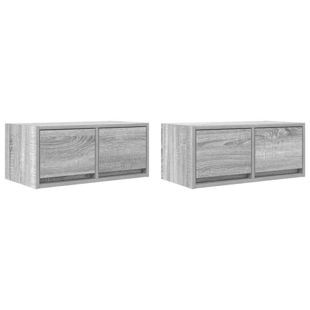vidaXL Dulapuri TV 2 buc Gri Sonoma 60x31x25,5 cm Lemn prelucrat
