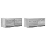 vidaXL Dulapuri TV 2 buc Gri Sonoma 60x31x25,5 cm Lemn prelucrat vidaXL Dulapuri TV 2 buc Gri Sonoma 60x31x25,5 cm Lemn prelucrat