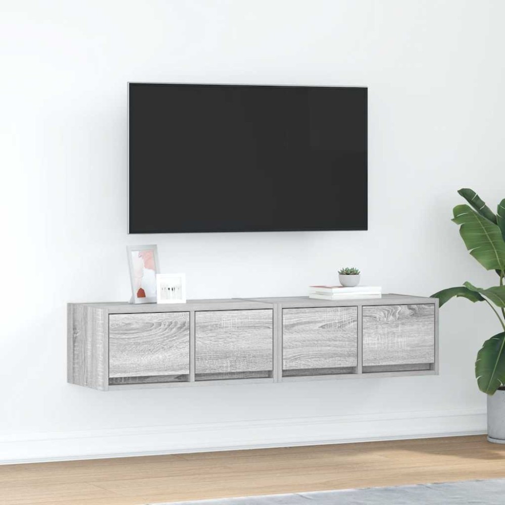vidaXL Dulapuri TV 2 buc Gri Sonoma 60x31x25,5 cm Lemn prelucrat