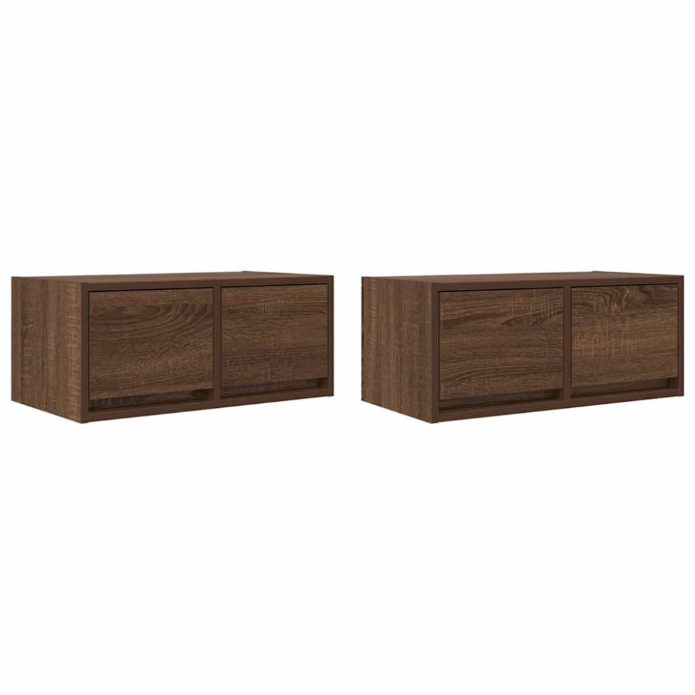 vidaXL Dulapuri TV 2 buc Stejar maro 60x31x25,5 cm Lemn prelucrat