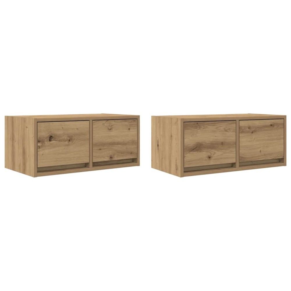 vidaXL Dulapuri TV 2 buc Stejar Artisan 60x31x25,5 cm Lemn prelucrat