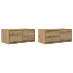 vidaXL Dulapuri TV 2 buc Stejar Artisan 60x31x25,5 cm Lemn prelucrat