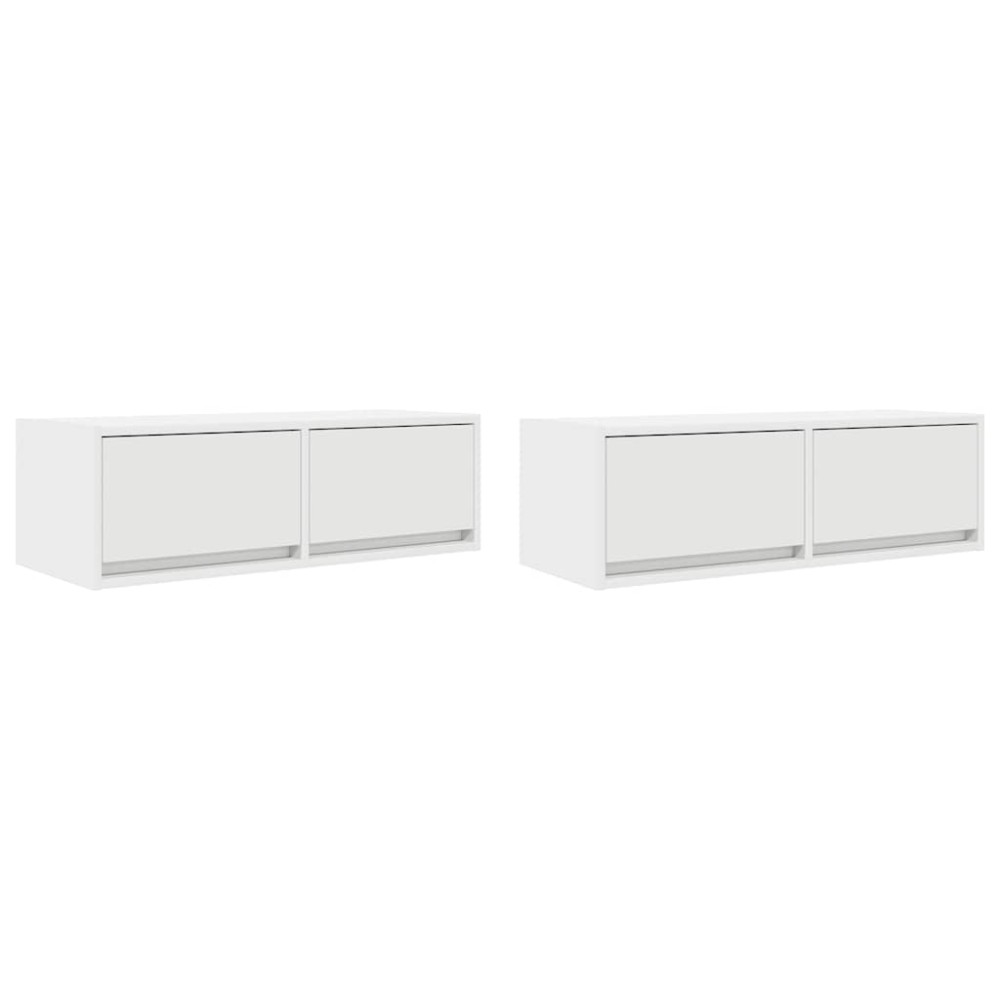 vidaXL Dulapuri TV 2 buc Alb 80x31x25,5 cm Lemn prelucrat