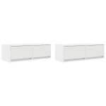 vidaXL Dulapuri TV 2 buc Alb 80x31x25,5 cm Lemn prelucrat vidaXL Dulapuri TV 2 buc Alb 80x31x25,5 cm Lemn prelucrat