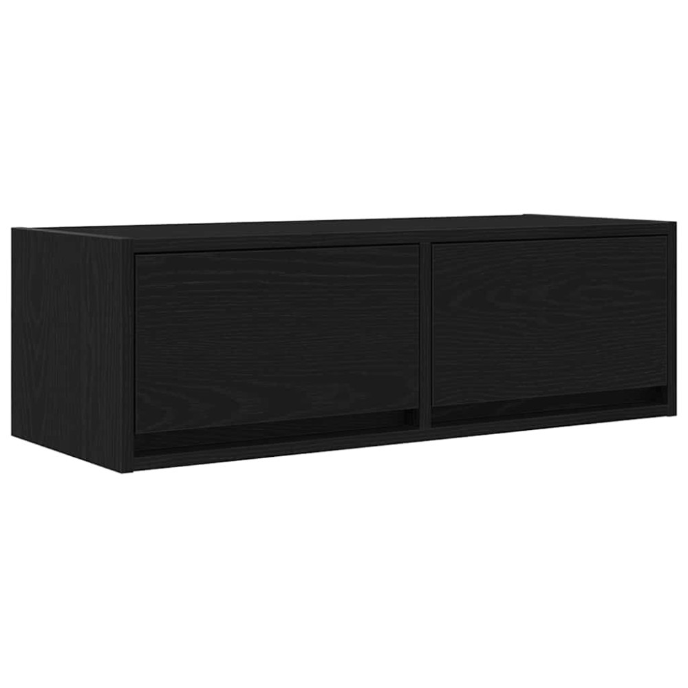 vidaXL Dulap TV Stejar negru 80x31x25,5 cm Lemn prelucrat