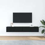 vidaXL Dulapuri TV 2 buc Stejar negru 80x31x25,5 cm Lemn prelucrat
