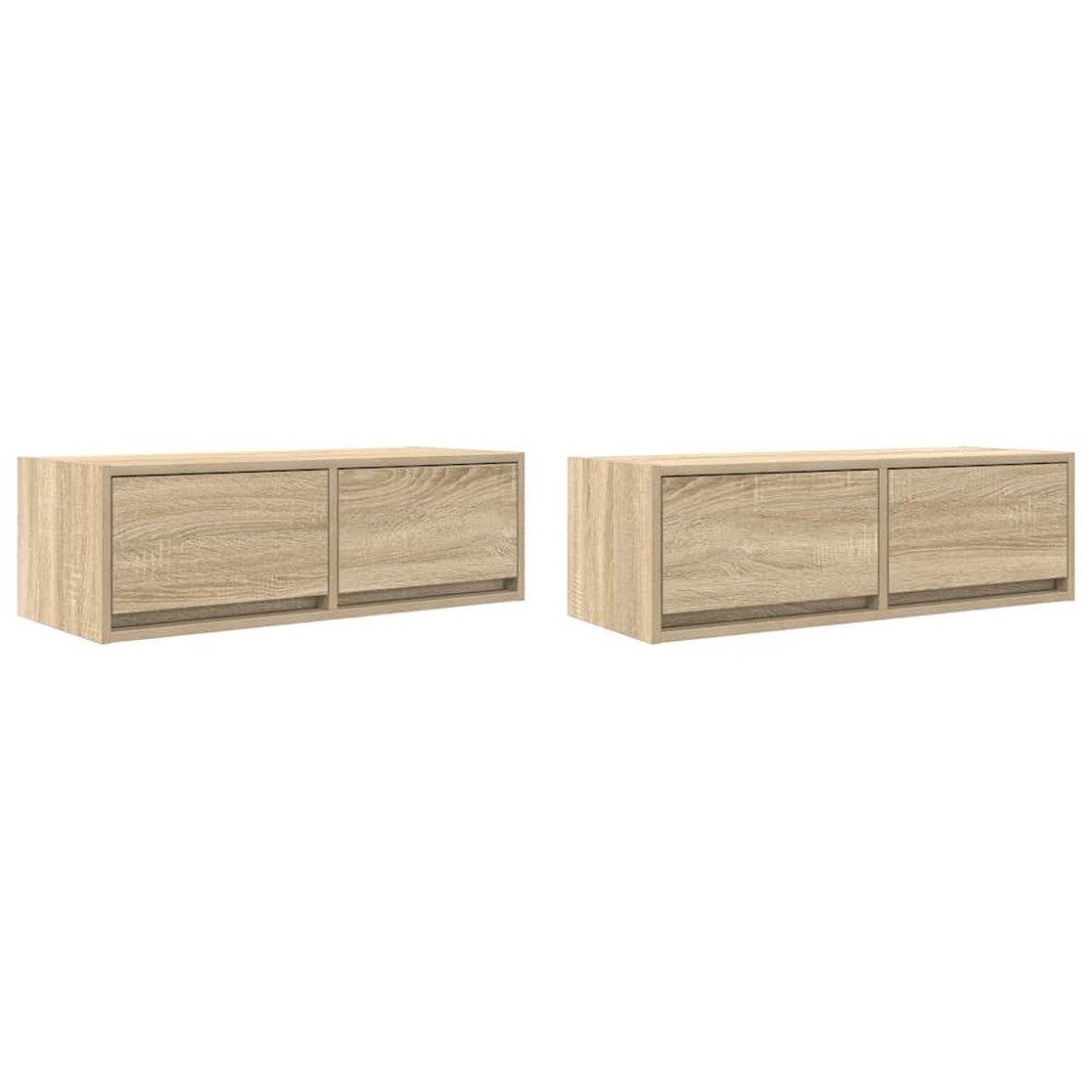 vidaXL Dulapuri TV 2 buc Stejar Sonoma 80x31x25,5 cm Lemn prelucrat