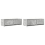 vidaXL Dulapuri TV 2 buc Beton Gri 80x31x25,5 cm Lemn prelucrat vidaXL Dulapuri TV 2 buc Beton Gri 80x31x25,5 cm Lemn prelucrat