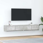 vidaXL Dulapuri TV 2 buc Beton Gri 80x31x25,5 cm Lemn prelucrat vidaXL Dulapuri TV 2 buc Beton Gri 80x31x25,5 cm Lemn prelucrat