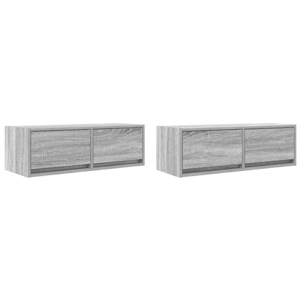 vidaXL Dulapuri TV 2 buc Gri Sonoma 80x31x25,5 cm Lemn prelucrat