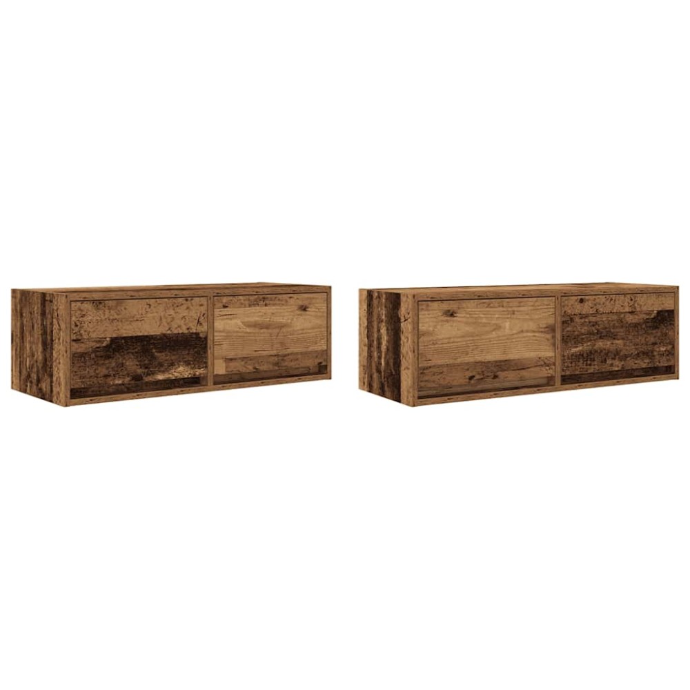 vidaXL Dulapuri TV 2 buc Lemn vechi 80x31x25,5 cm Lemn prelucrat
