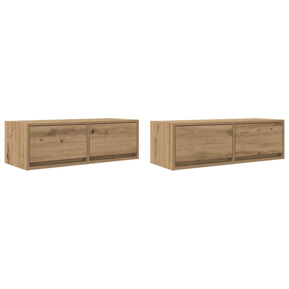 vidaXL Dulapuri TV 2 buc Stejar Artisan 80x31x25,5 cm Lemn prelucrat